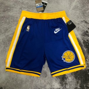 NBA Golden State Warriors 22-23 throwback shorts bleu